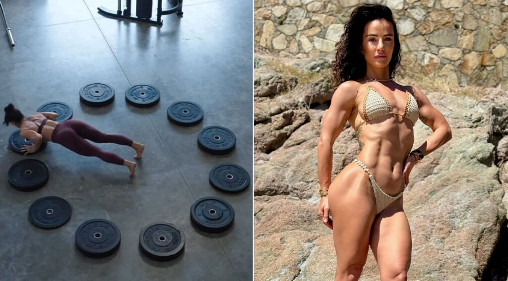 Female Bodybuilder And Fitness Influencer Senada Grace Performing The 12 0Clock Pushup Challenge 1024x567