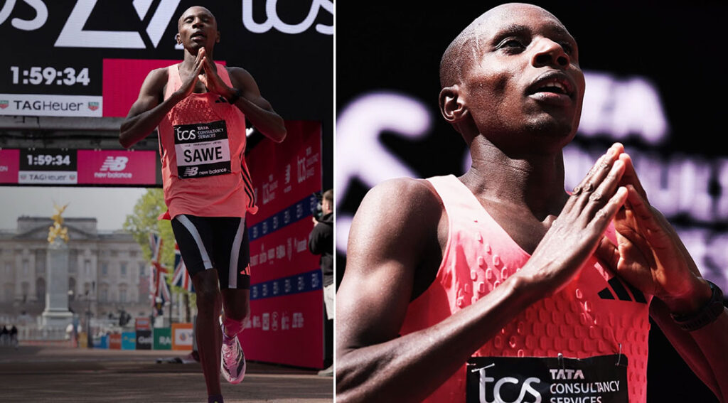 Sabastian Sawe Breaks 2-Hour Marathon Barrier at 2026 London Marathon kenyan long distance runner sabastian sawe breaks sub 2 hour marathon record at at 2026 london marat.jpeg