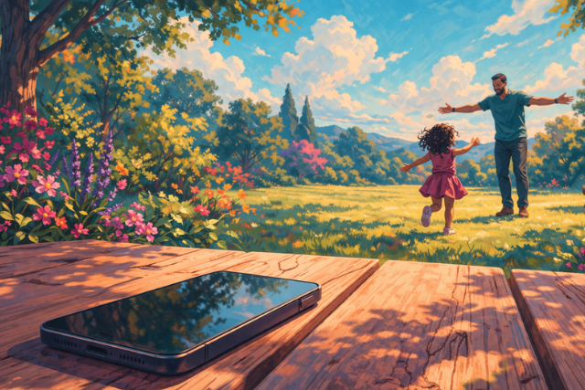 Telephone Down, Eyes Up: Easy methods to In reality See the Folks We Love man and his daughter.png