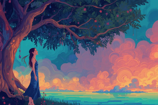 Rising Up With no Circle of relatives: From Survival Mode to Thriving woman under a tree.png