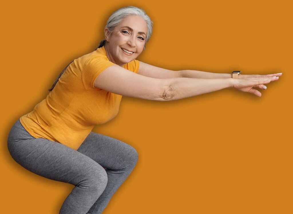 How Lengthy Alerts Most sensible-Tier Leg Energy? mature woman squat exercise 2167150193.jpg