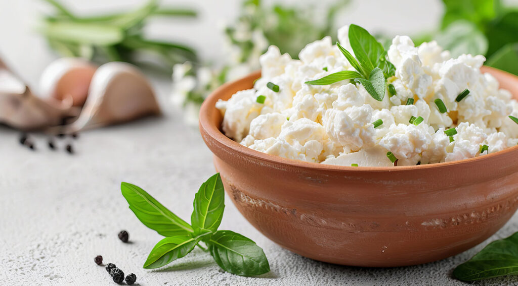 healthy and delicious cottage cheese in a bowl .jpg