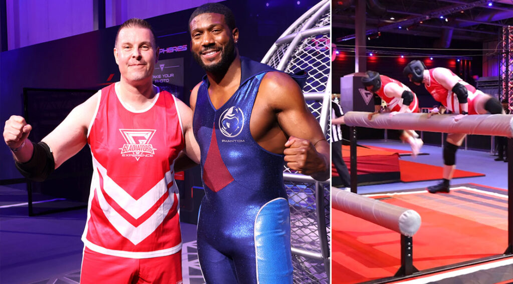 muscle and fitness writer scott falstead tries the gladiators experience with american gladiators .j.jpeg