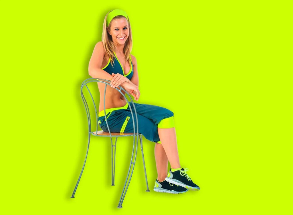6 Chair Workout routines To Deal with Abdominal Overhang After 60 fit woman chair exercise 116601628.jpg