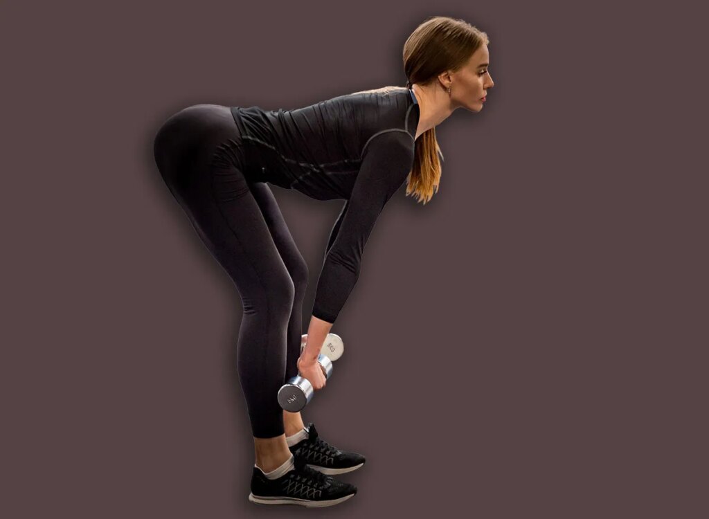 5 Morning Workout routines for Knee Power After 60 woman romanian deadlift with dumbbells exercise 1666551787.jpg
