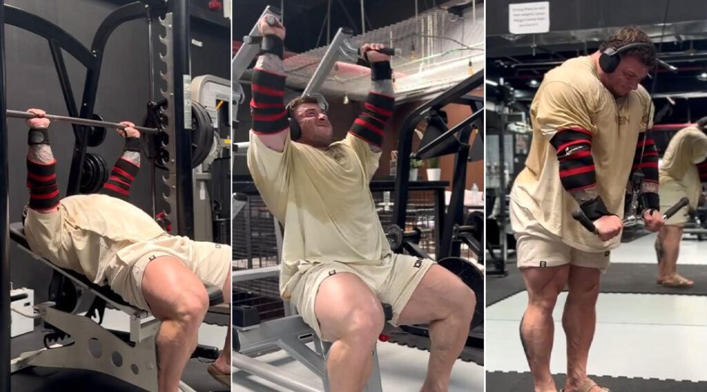 patryk galamskis performing his upper body workout targeting chest arms and shoulders.jpg