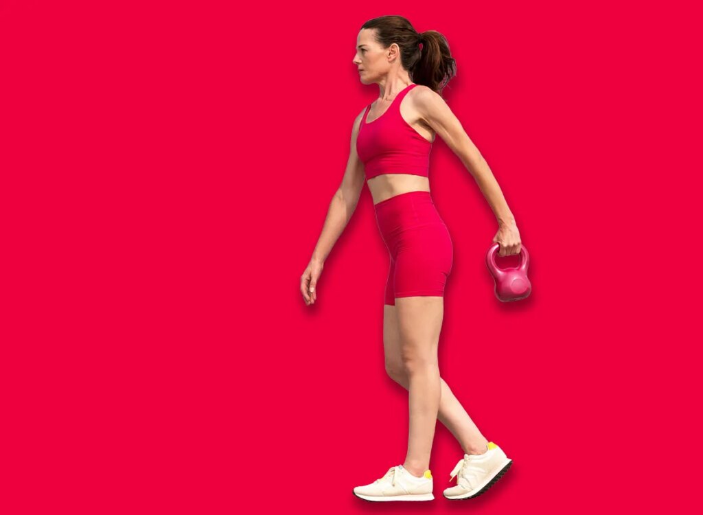 5 Morning Workout routines To Construct Complete-Frame Energy After 60 woman kettlebell carry exercise 2505731721.jpg